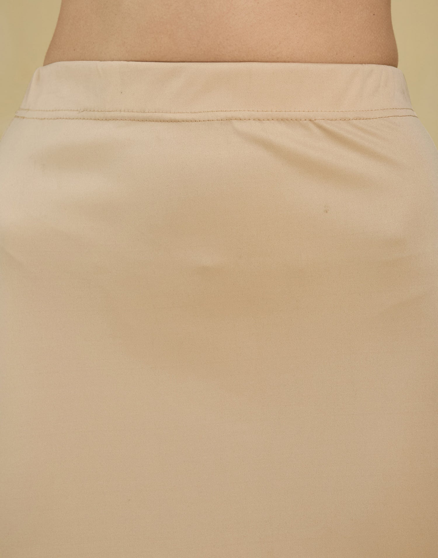 Beige Lycra Plain Elastic Waist Shapewear