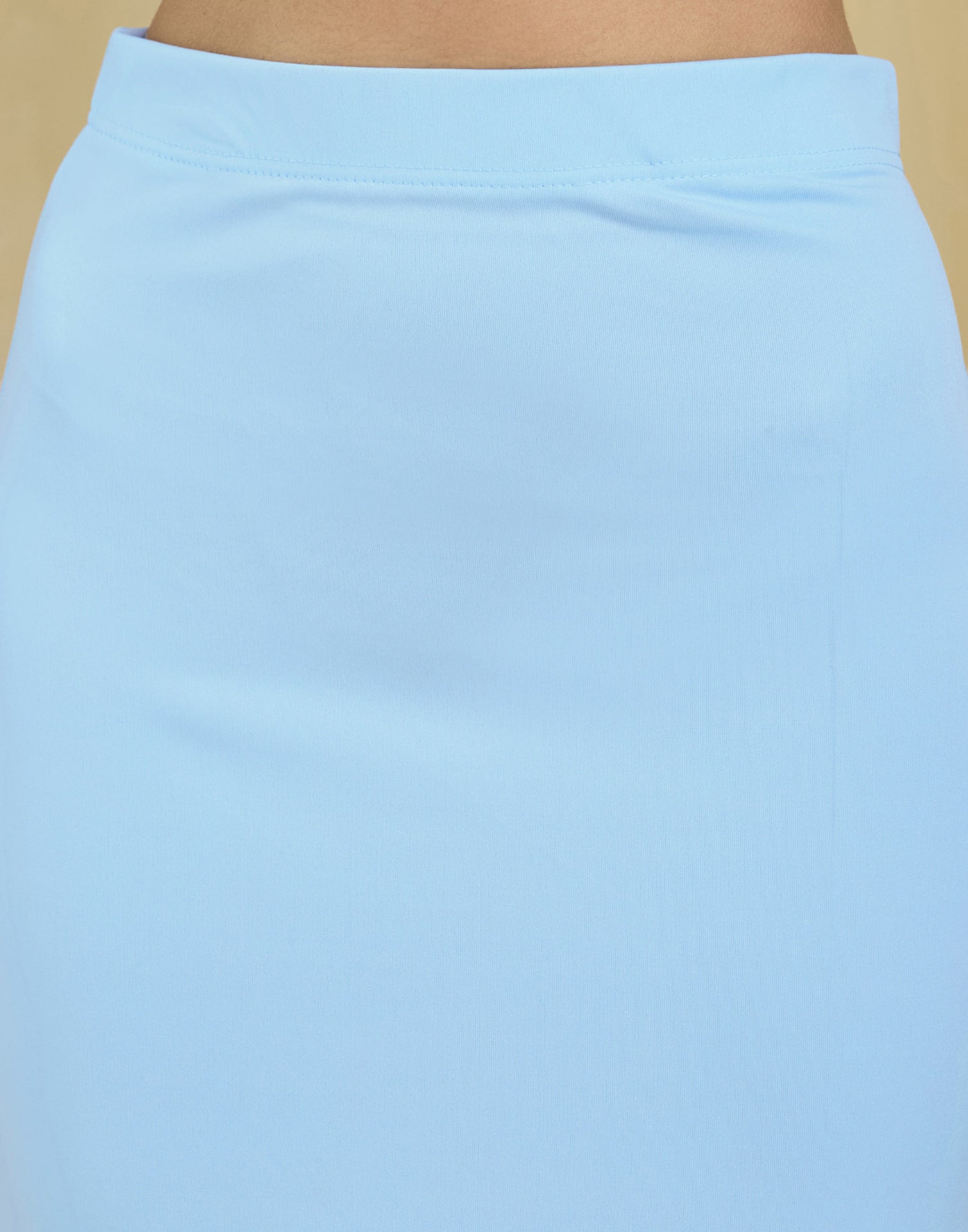 Sky Blue Lycra Plain Elastic Waist Shapewear