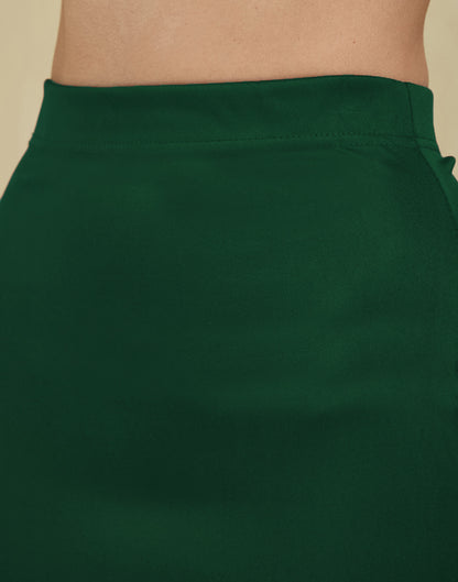 Dark Green Lycra Plain Elastic Waist Shapewear