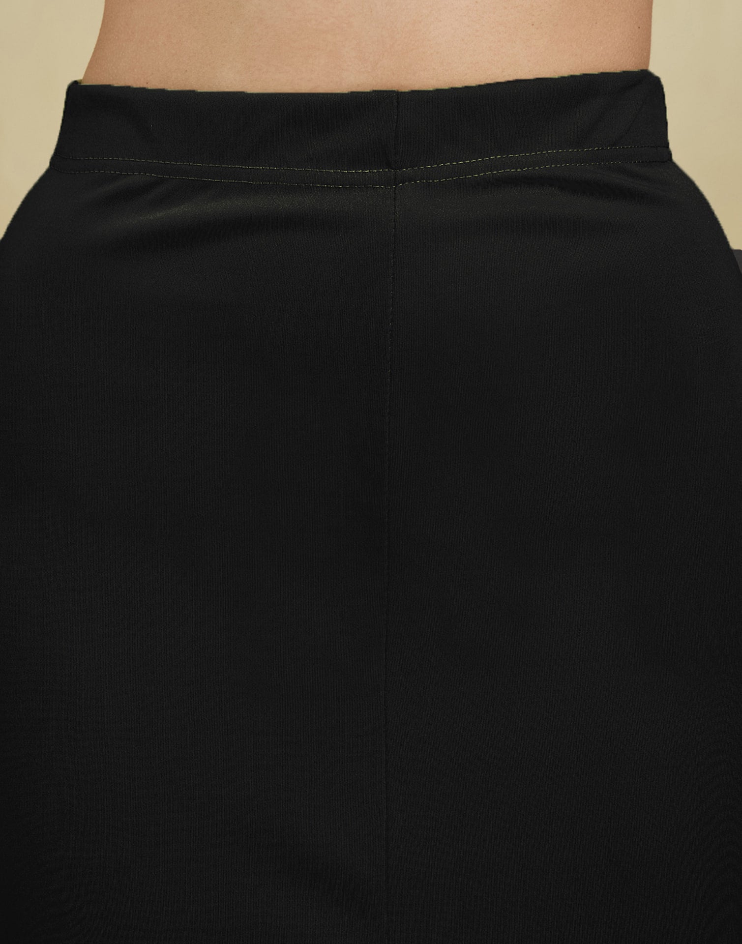 Black Lycra Plain Elastic Waist Shapewear