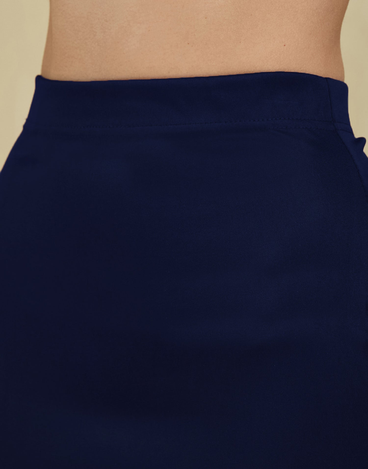 Navy Blue Lycra Plain Elastic Waist Shapewear