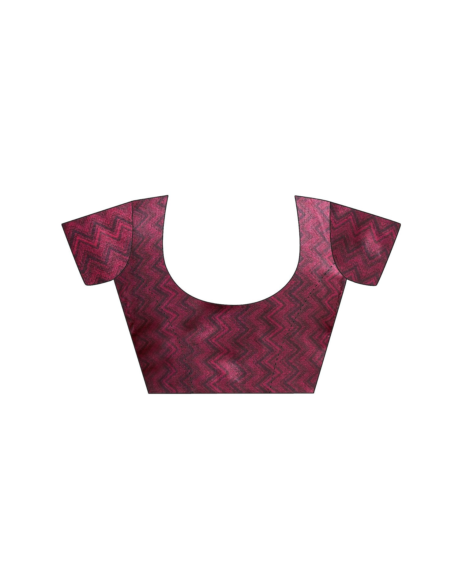 Ready To Wear Peach Silk Printed Saree