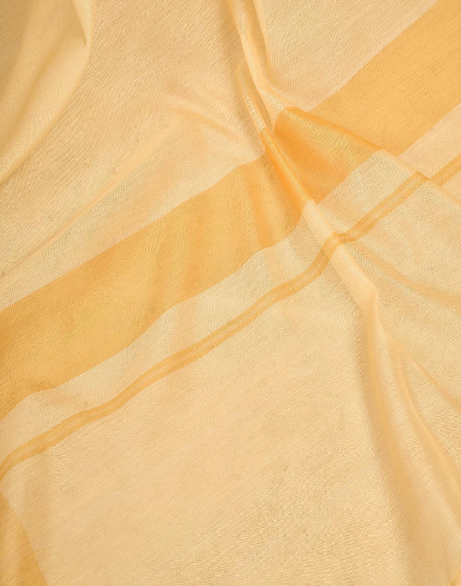Ready To Wear Beige Linen Printed Saree