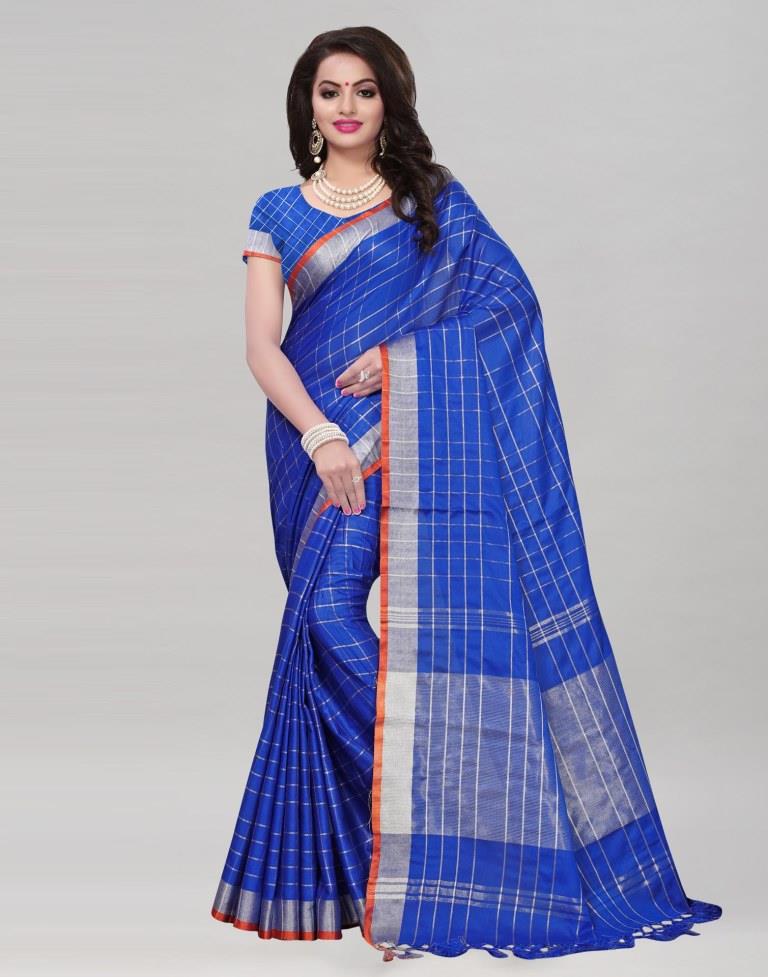 Blue Linen Saree | Sudathi