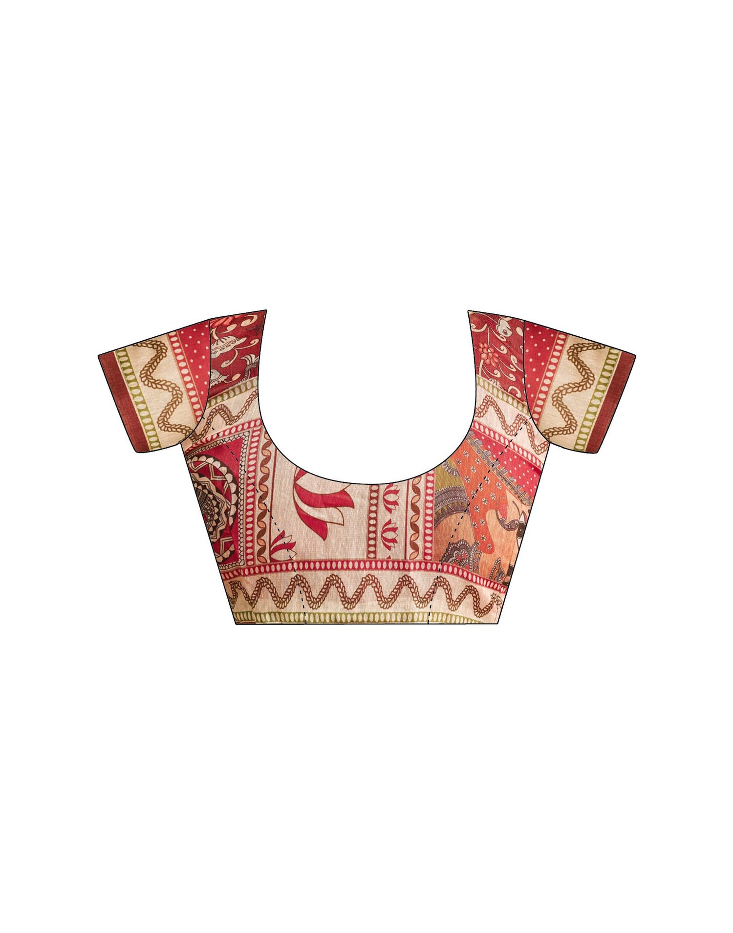 Ready To Wear Beige Linen Printed Saree