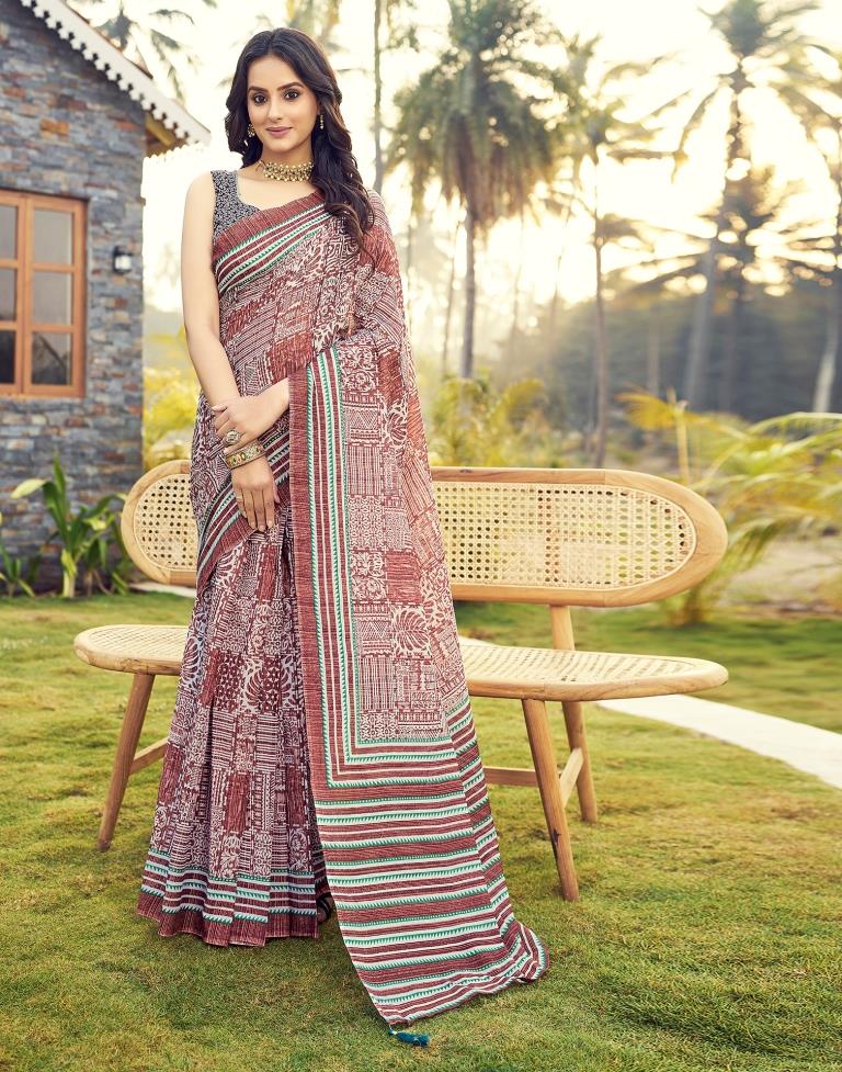 Ready to Wear Multicoloured Cotton Printed Saree