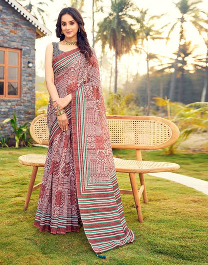 Ready to Wear Multicoloured Cotton Printed Saree