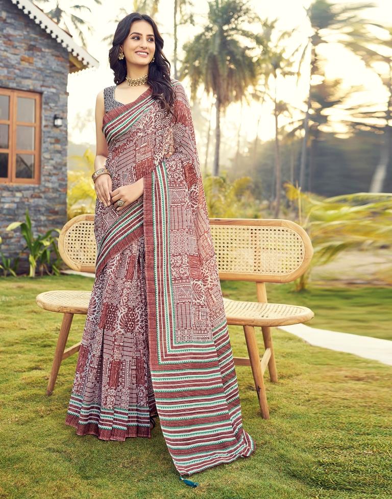 Ready to Wear Multicoloured Cotton Printed Saree