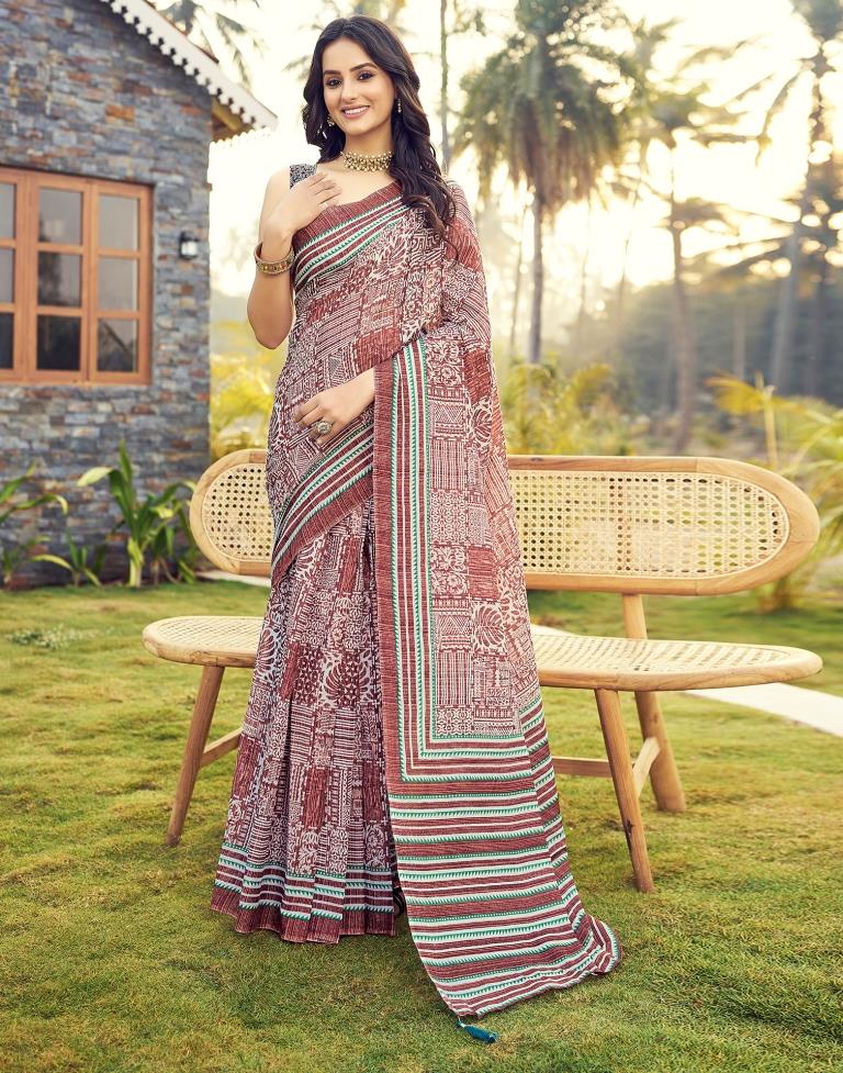 Ready to Wear Multicoloured Cotton Printed Saree