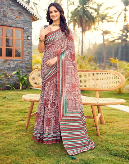 Ready to Wear Multicoloured Cotton Printed Saree