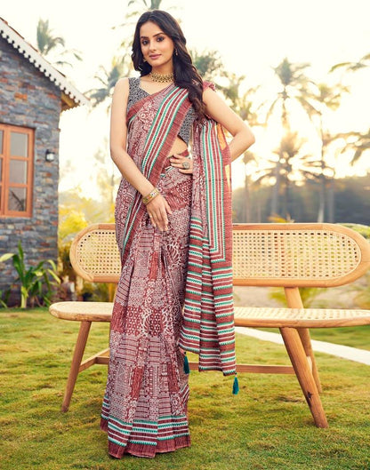 Ready to Wear Multicoloured Cotton Printed Saree