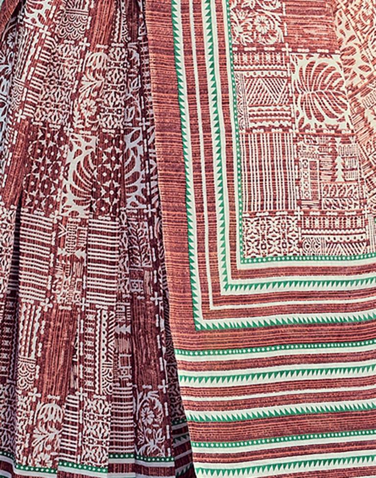 Ready to Wear Multicoloured Cotton Printed Saree