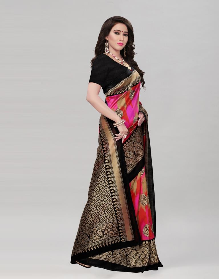 Self Design Fashion Poly Silk Saree