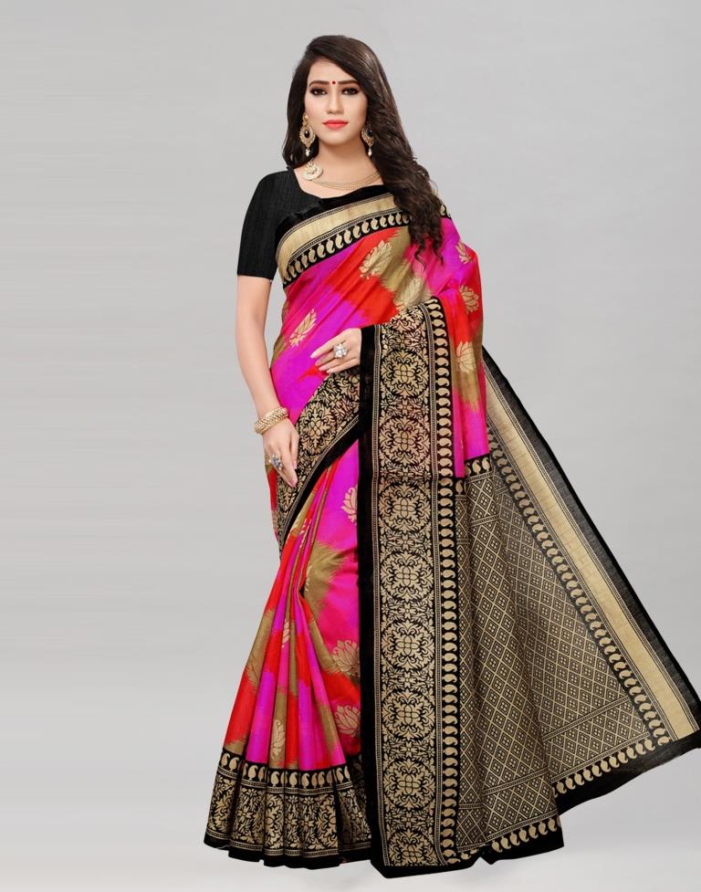 Multicolored Bhagalpuri Silk Printed Saree | Sudathi