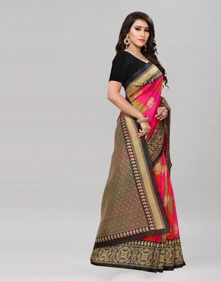 Multicolored Bhagalpuri Silk Printed Saree | Sudathi