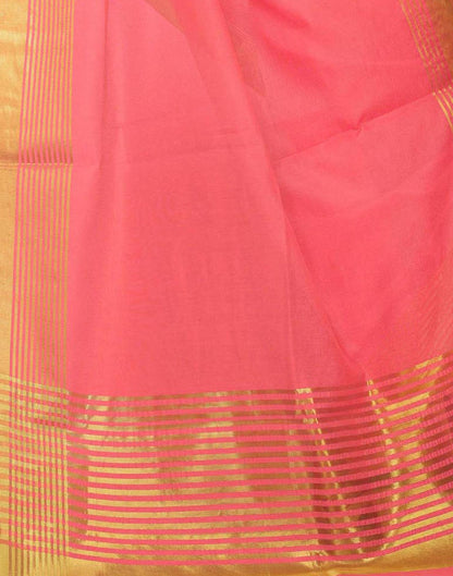 Peach Cotton Silk Saree | Sudathi