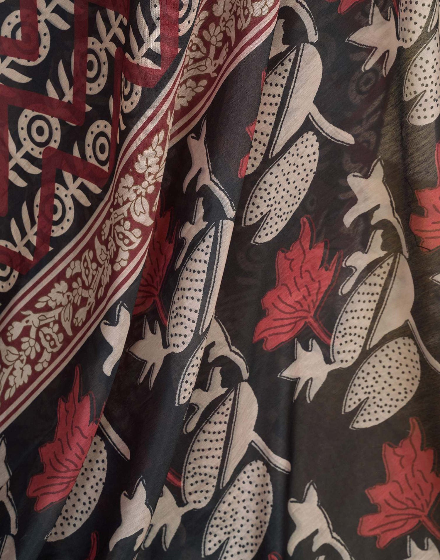 Ready To Wear Grey Linen Printed Saree