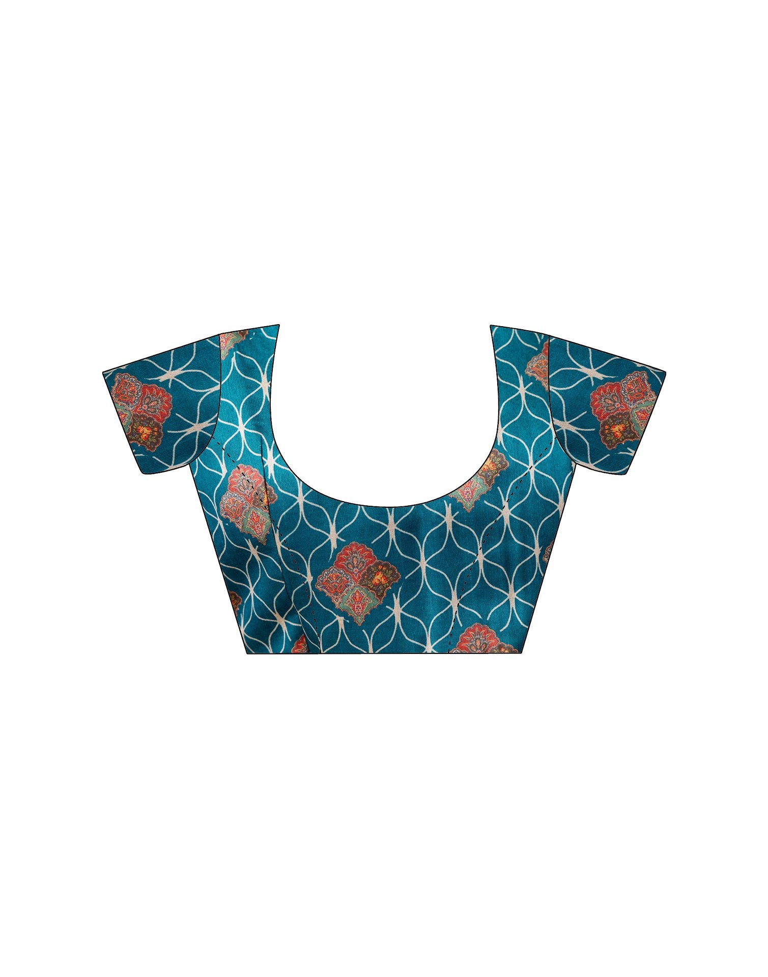 Ready To Wear Beige Silk Printed Saree