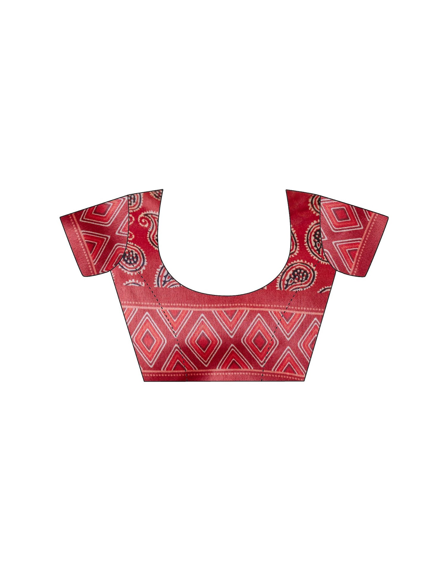 Ready To Wear Off White Silk Printed Saree