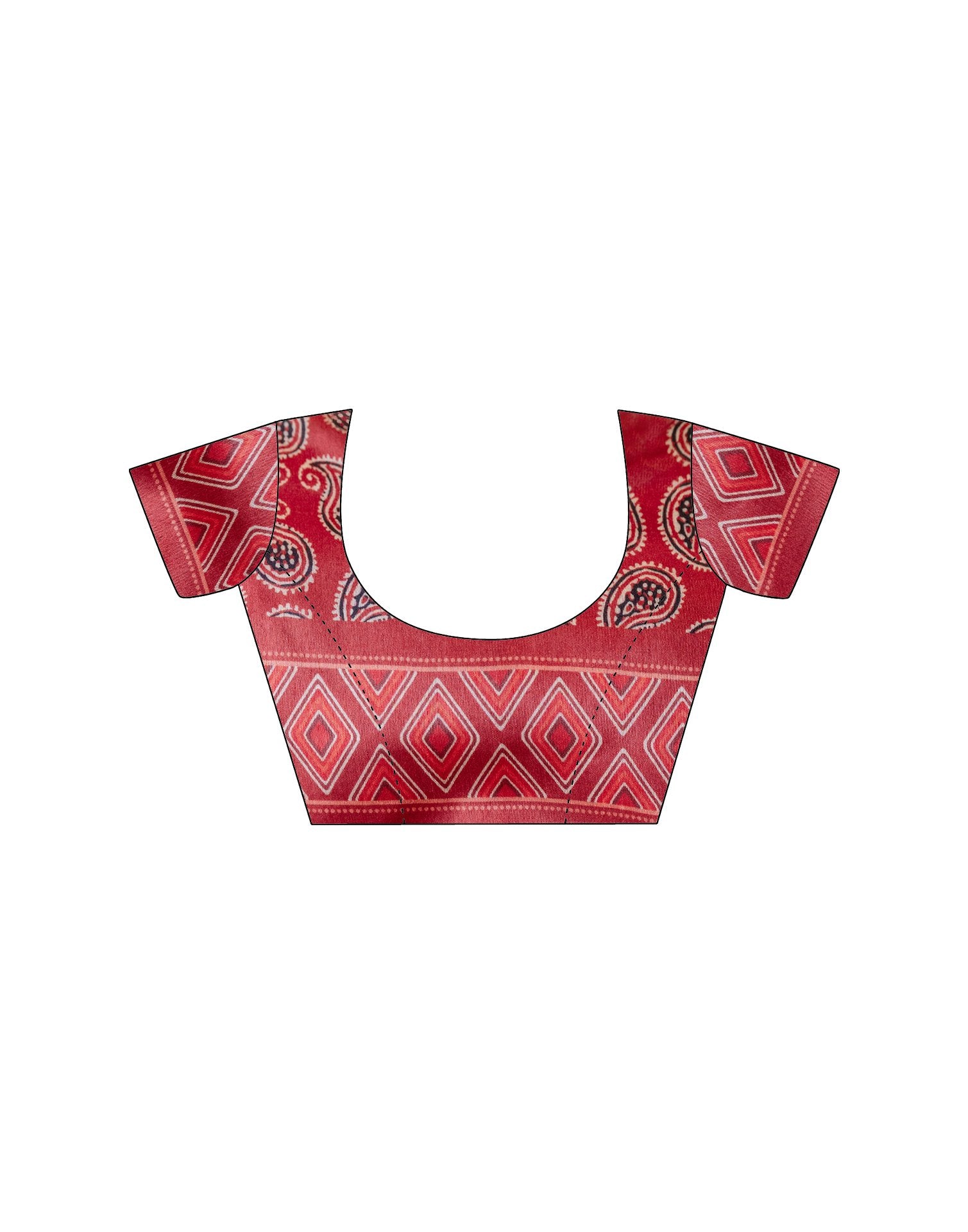 Ready To Wear Off White Silk Printed Saree