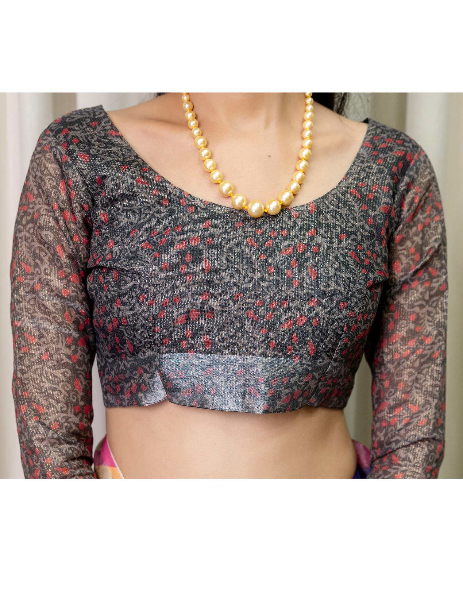 Ready To Wear Multicoloured Cotton Printed Saree