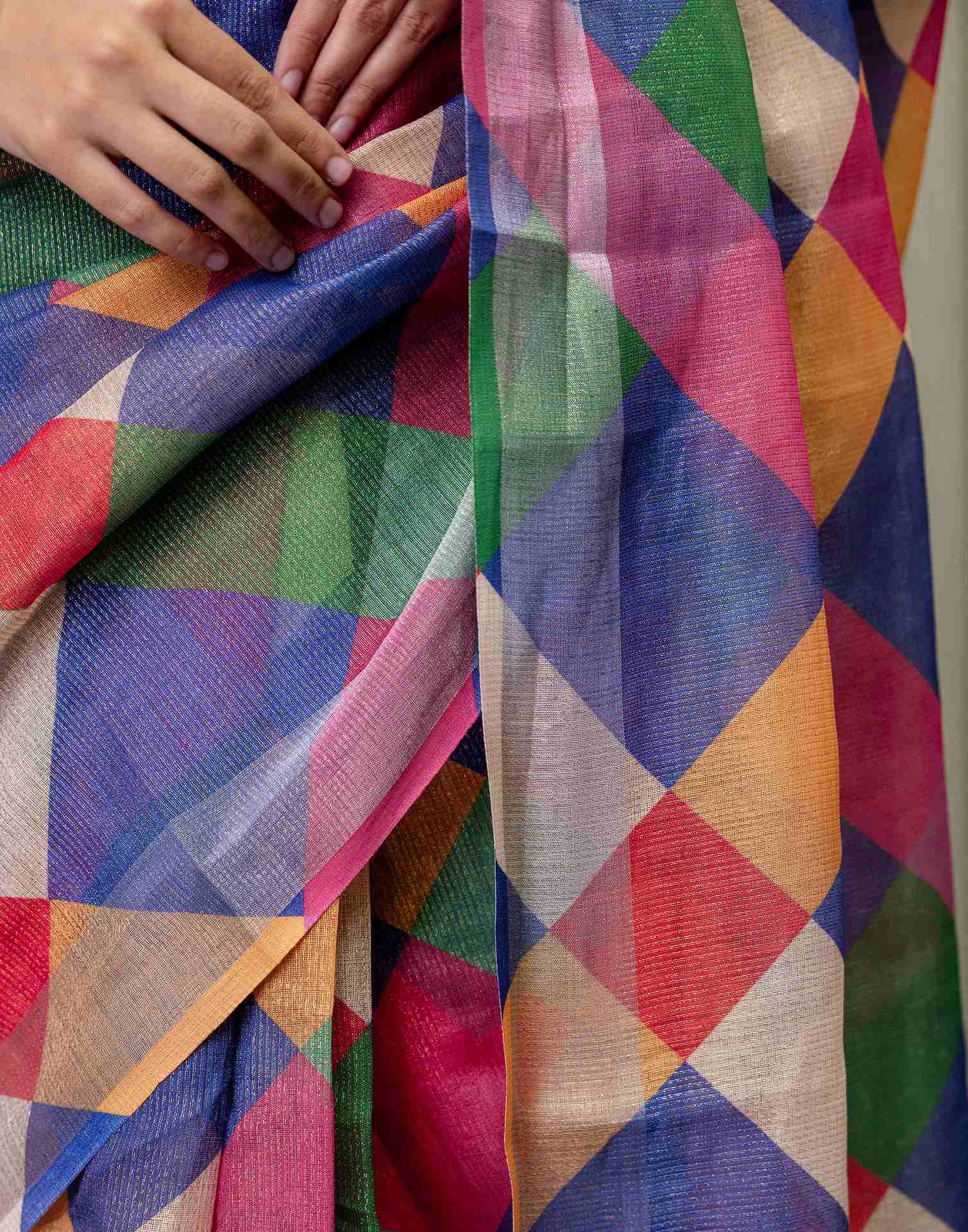 Ready To Wear Multicoloured Cotton Printed Saree