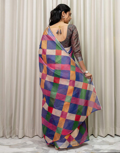 Ready To Wear Multicoloured Cotton Printed Saree