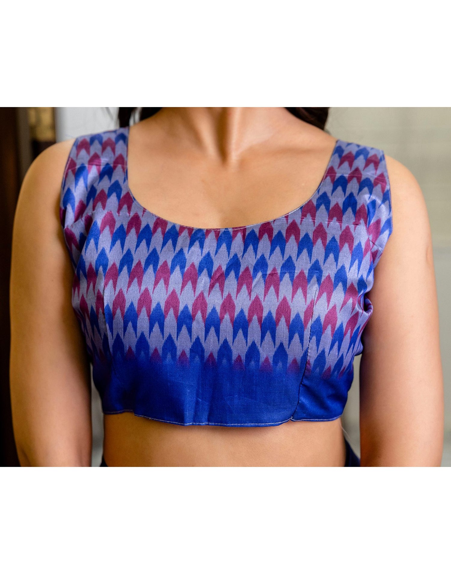 Ready To Wear Lavender Silk Ikkat Printed Saree