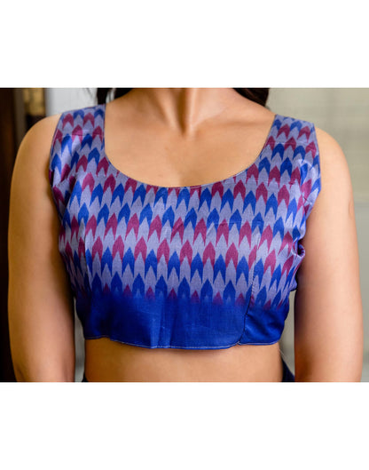 Ready To Wear Lavender Silk Ikkat Printed Saree