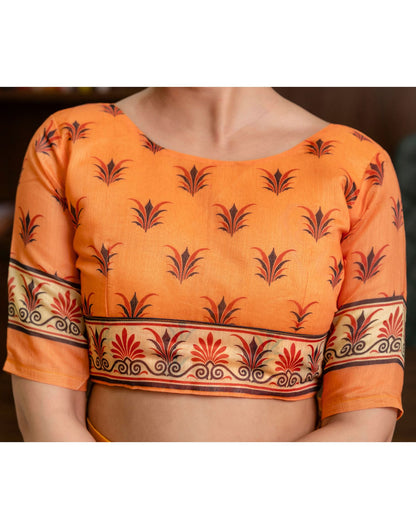 Ready To Wear White Linen Printed Saree