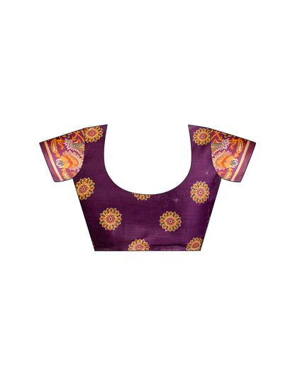 Ready To Wear Light Pink Linen Printed Saree