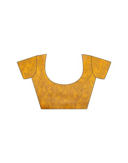 Ready To Wear Peach Linen Printed Saree