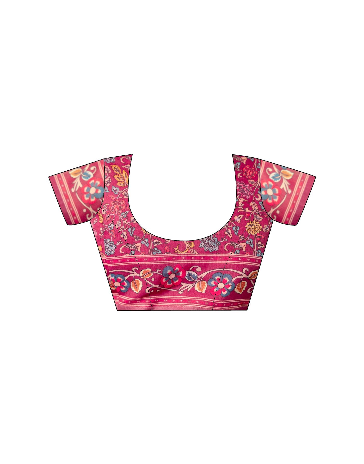 Ready To Wear Peach Linen Printed Saree