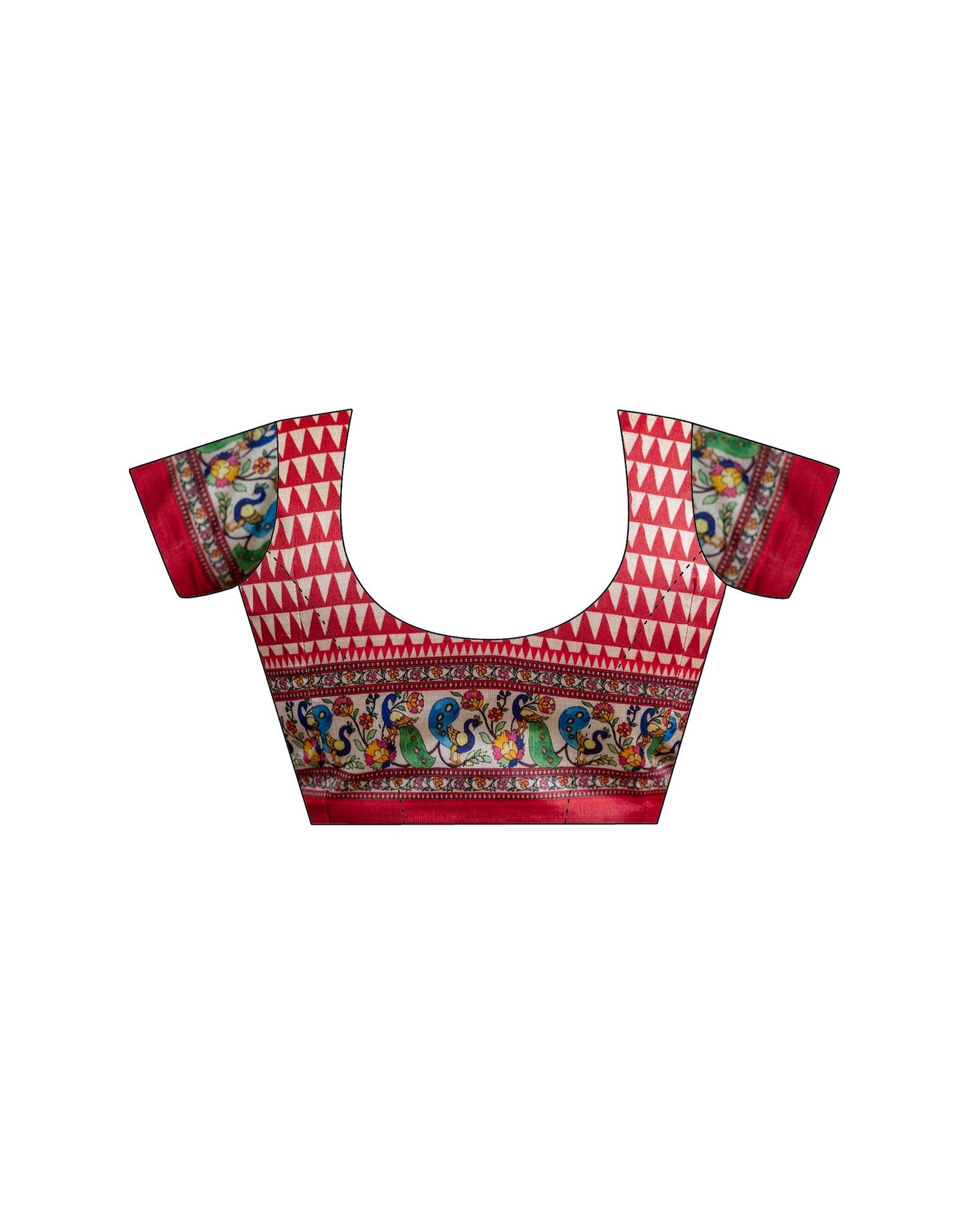 Ready To Wear Beige Silk Printed Saree