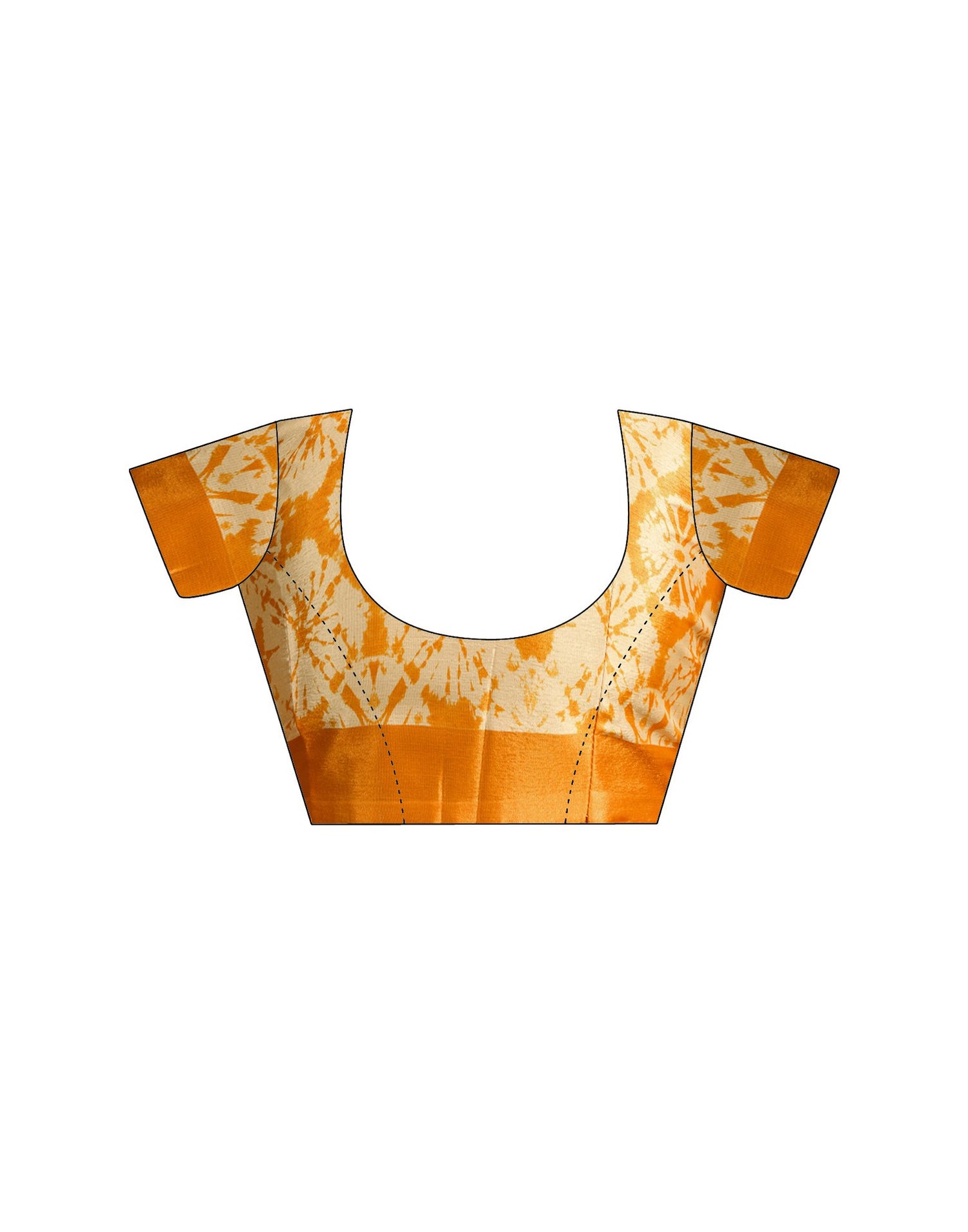 Ready To Wear Yellow Chinnon Printed Saree