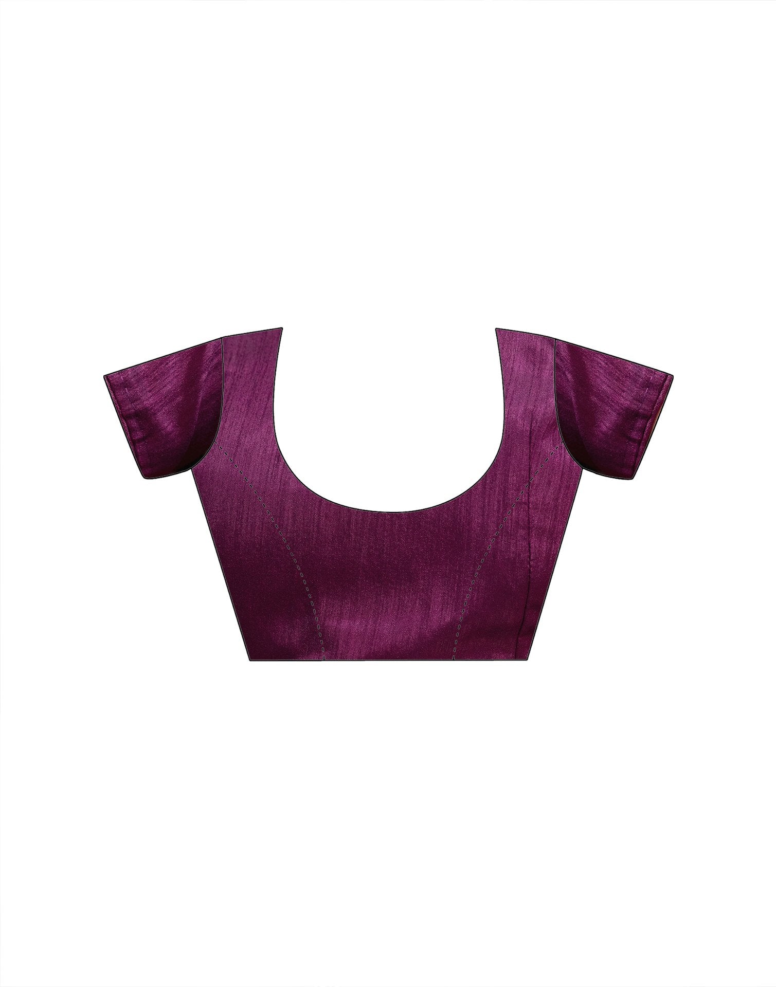 Ready To Wear Purple Chinnon Printed Saree