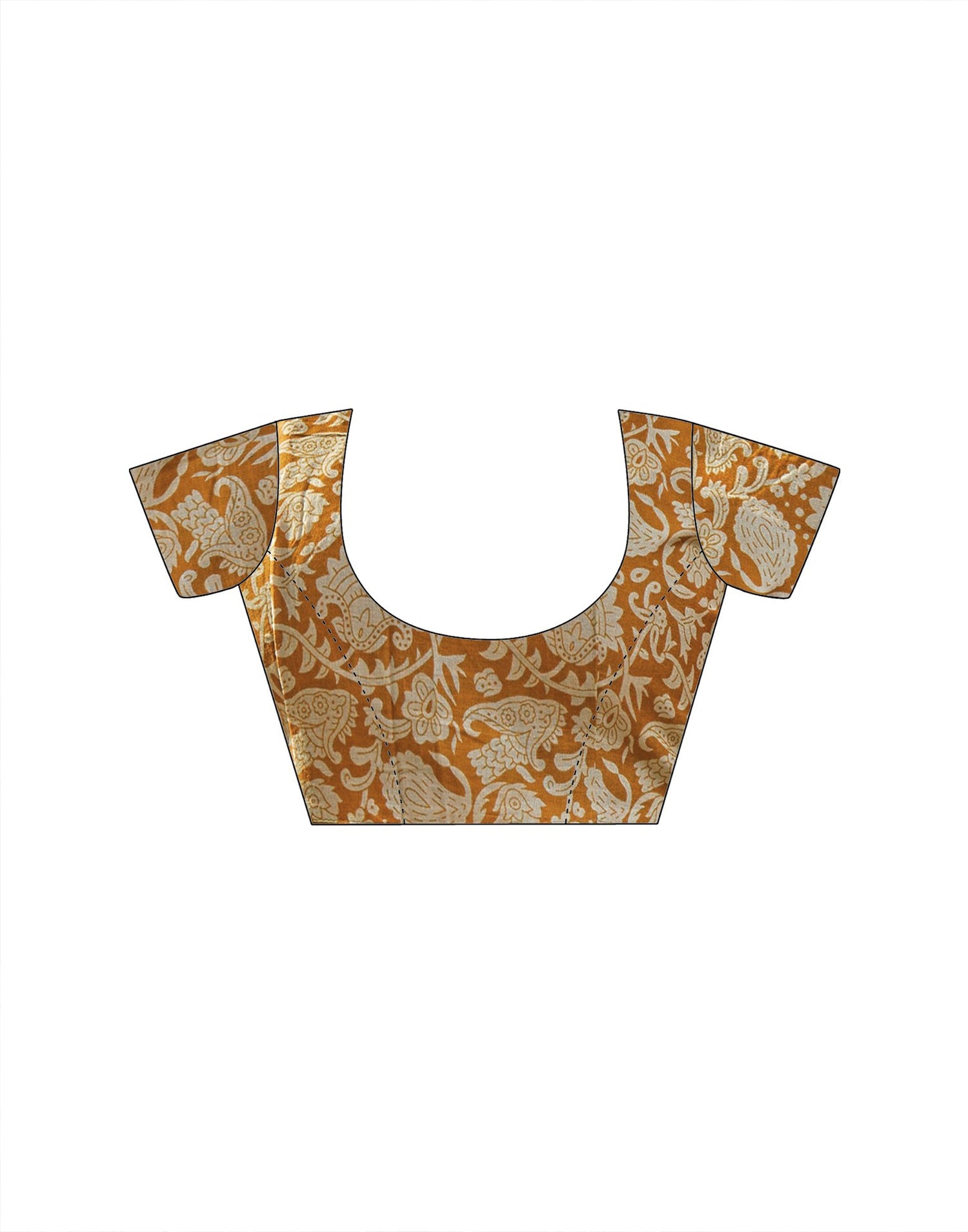 Ready To Wear Blue Cotton Printed Saree