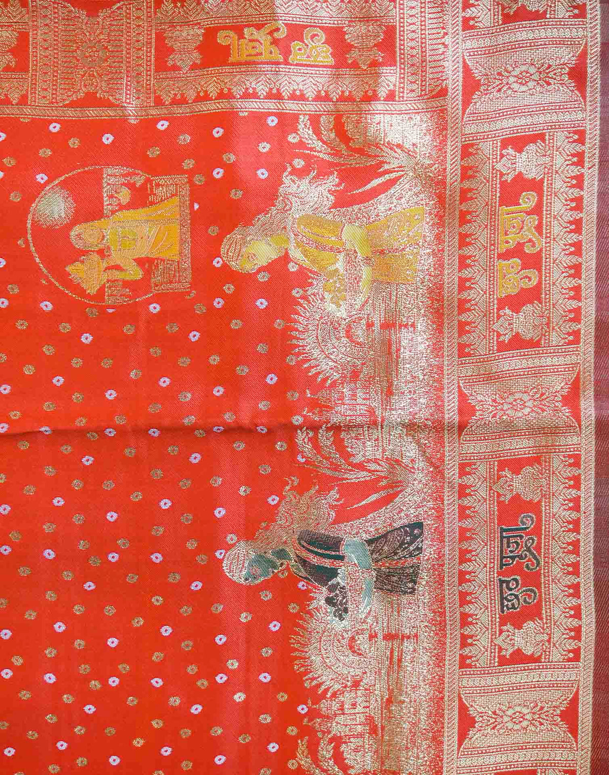 Chhath Red Silk Woven Banarasi Saree