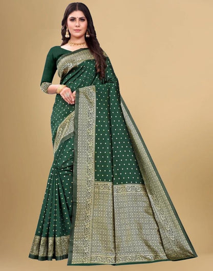 Green Banarasi Silk Saree