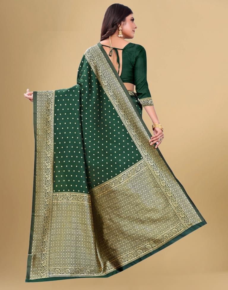 Green Banarasi Silk Saree