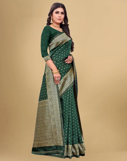 Green Banarasi Silk Saree