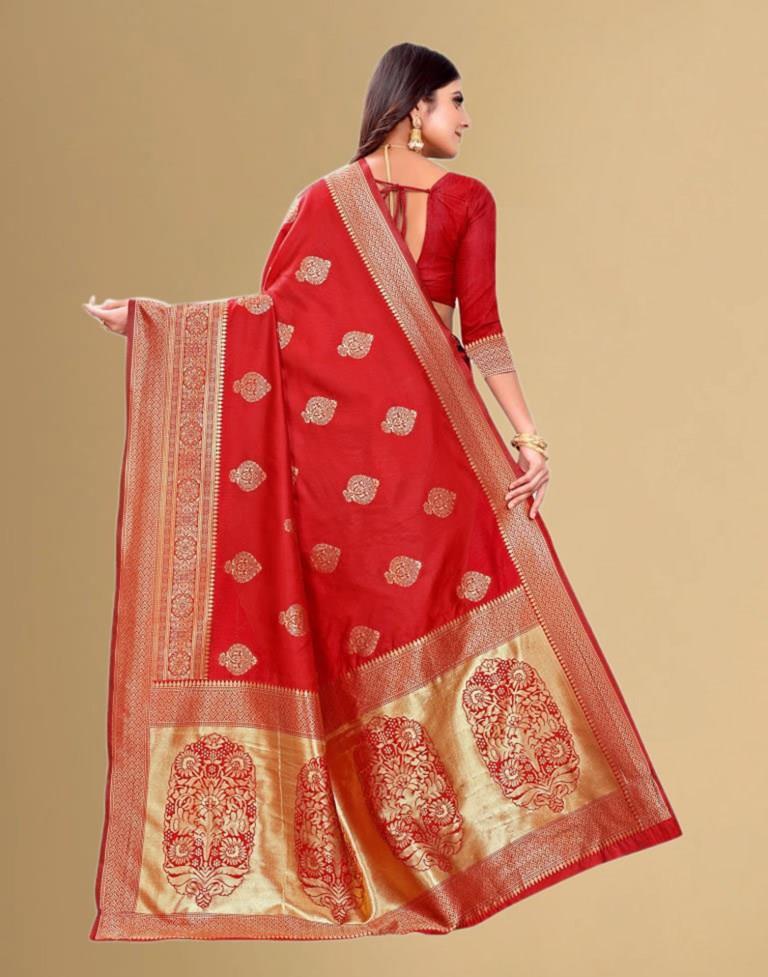 Red Banarasi Silk Saree