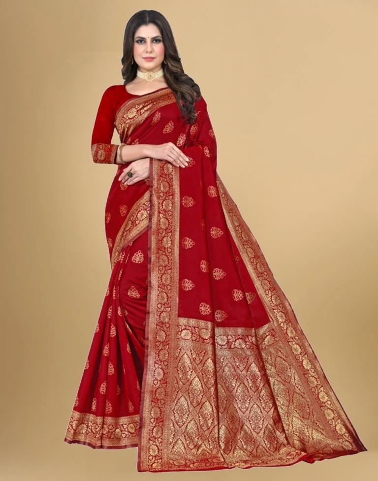 Red Banarasi Silk Saree