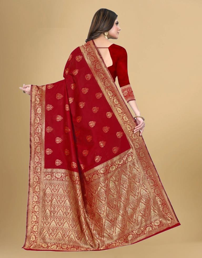 Red Banarasi Silk Saree