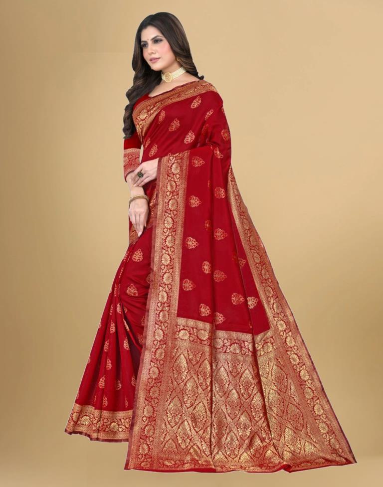 Red Banarasi Silk Saree