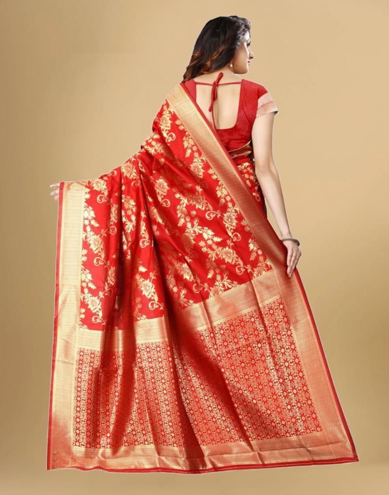 Red Banarasi Silk Saree