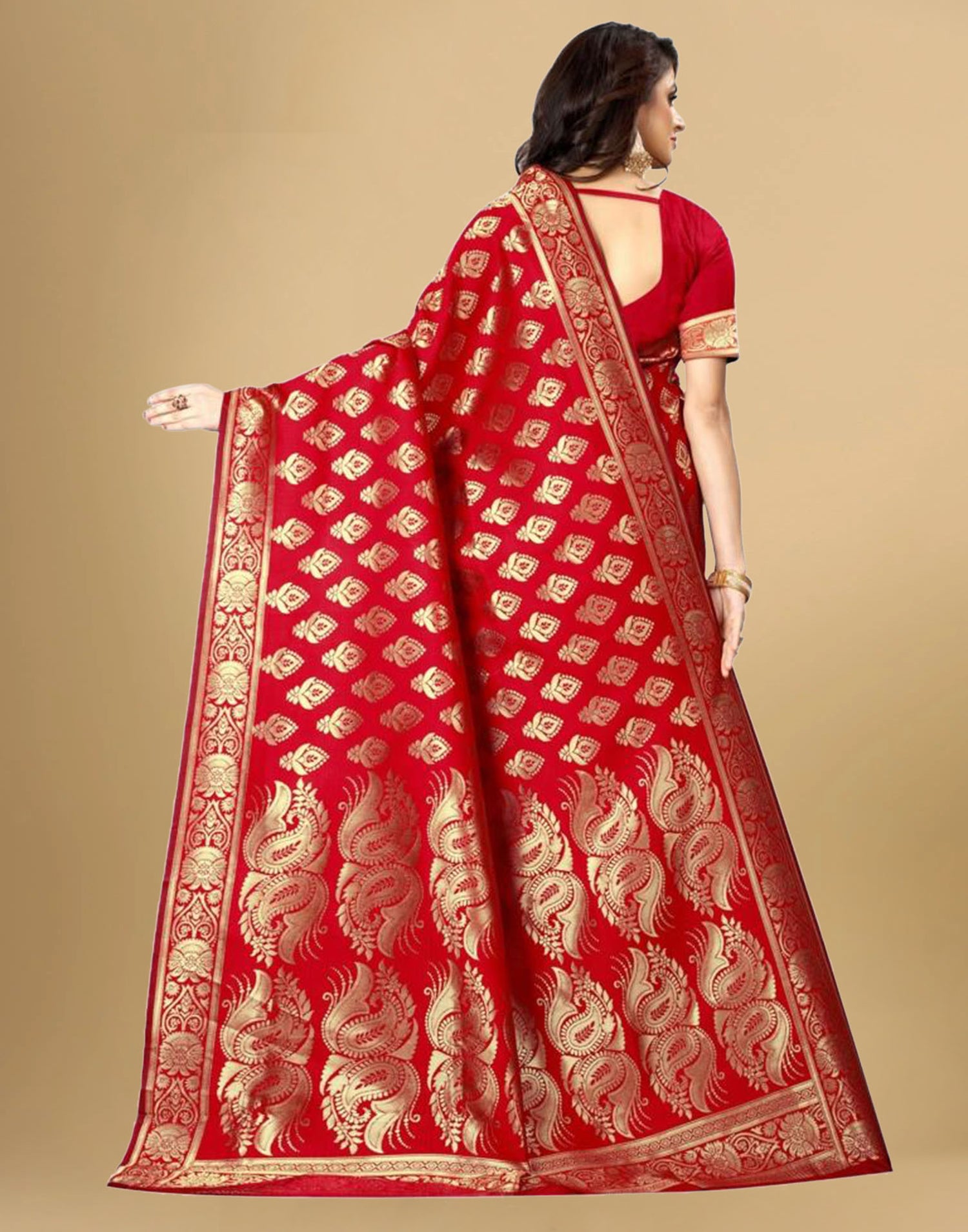 Red Banarasi Silk Saree