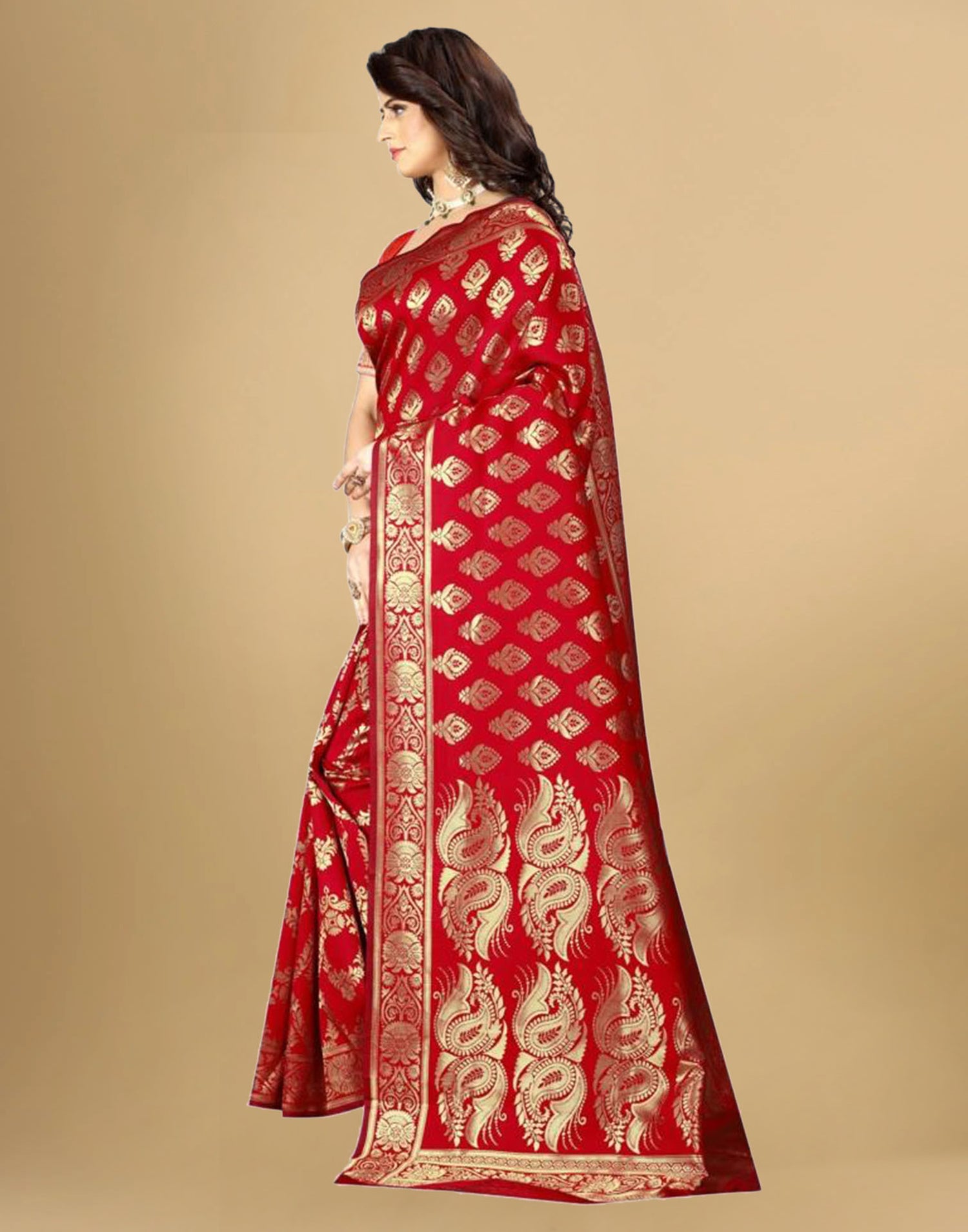 Red Banarasi Silk Saree