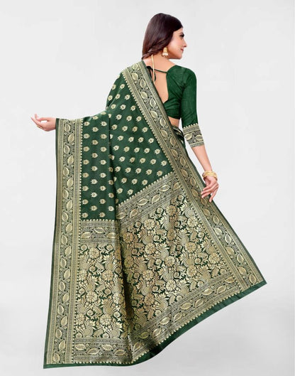 Green Jacquard Banarasi Silk Saree