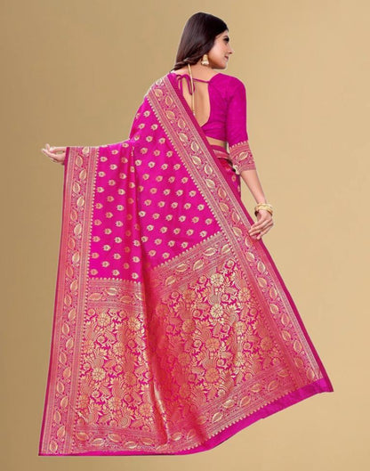 Pink Banarasi Silk Saree